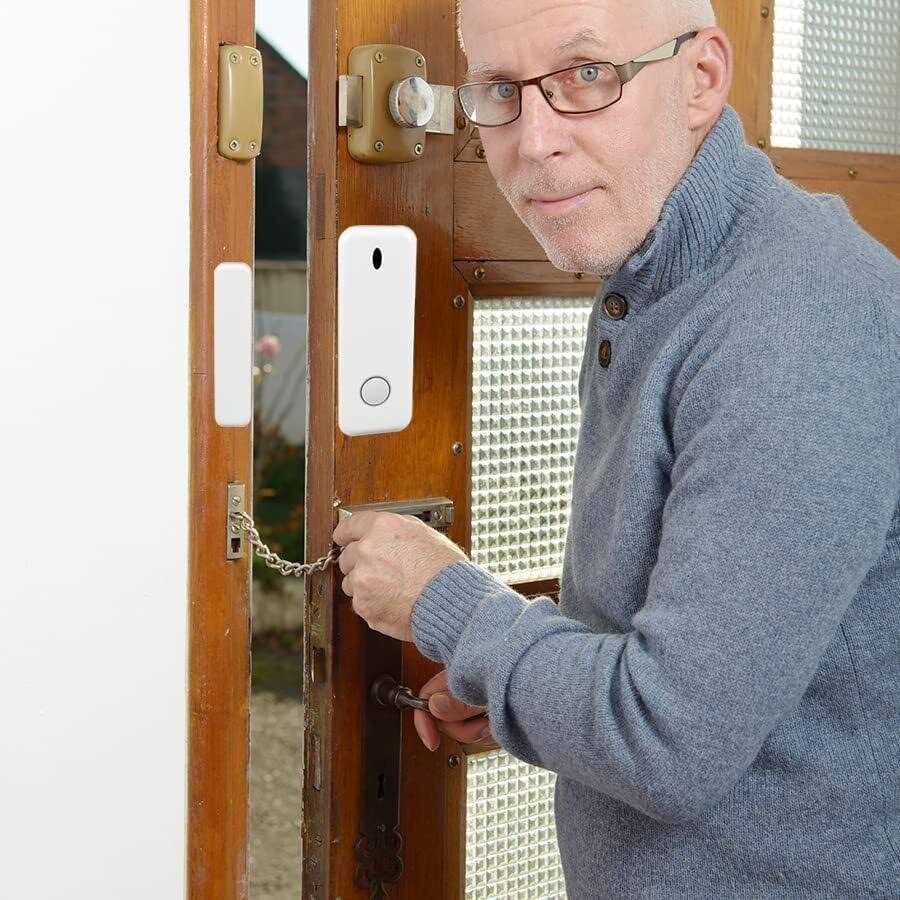 Toddler Door Alarm Door Alarms for Kids Safety Doorbell Chime Kits with 14 Melodies 3 Volume Levels Mute Mode LED Flash for Home Child Elderly - Image 5