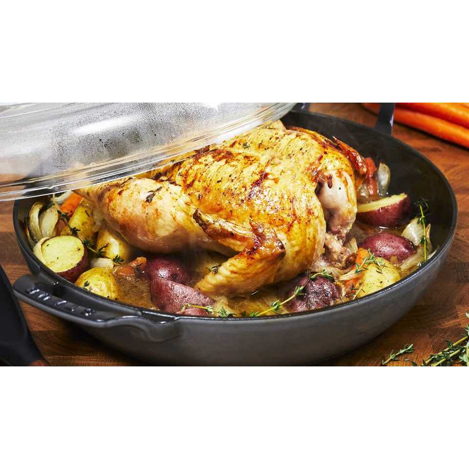 Staub Cast Iron Braiser with Glass Lid - Image 4