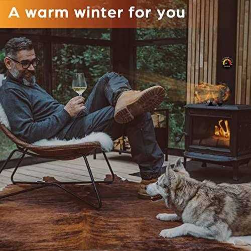 Jossacolar Wood Stove Fan Heat Powered Stove Fan Dual Motors Fireplace Fan Stove Fan Non Electric - Image 4
