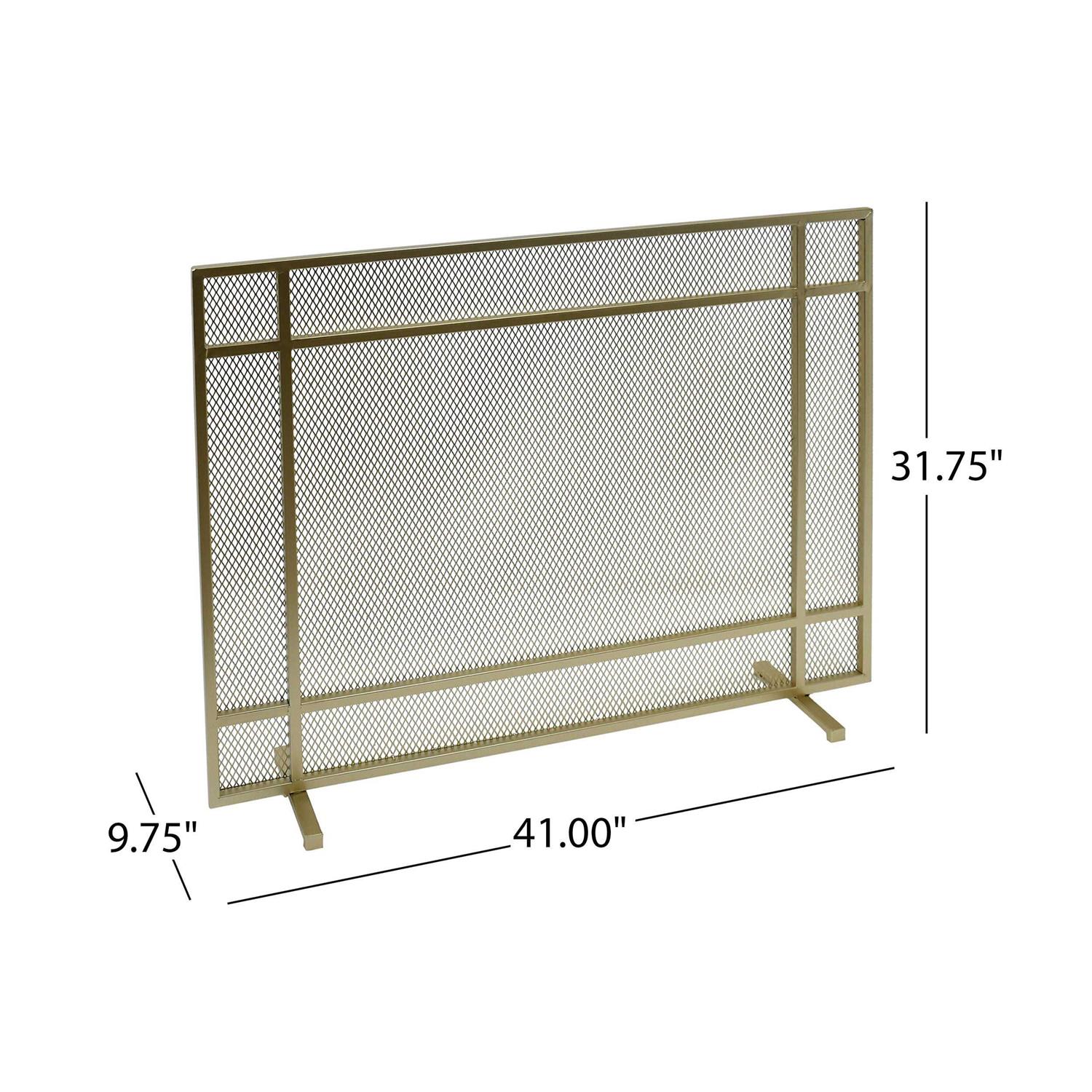 Noble House Cabarrus Modern Single Panel Iron Firescreen - Image 4