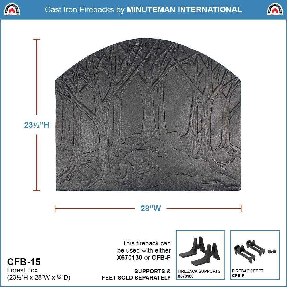 Minuteman International Cast Iron Forest Fox Fireback - Image 3