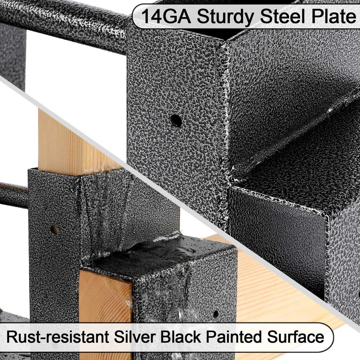 Mofeez Outdoor Firewood Log Storage Rack 2x4 Bracket Kit Fireplace Wood Storage Holder - Image 3