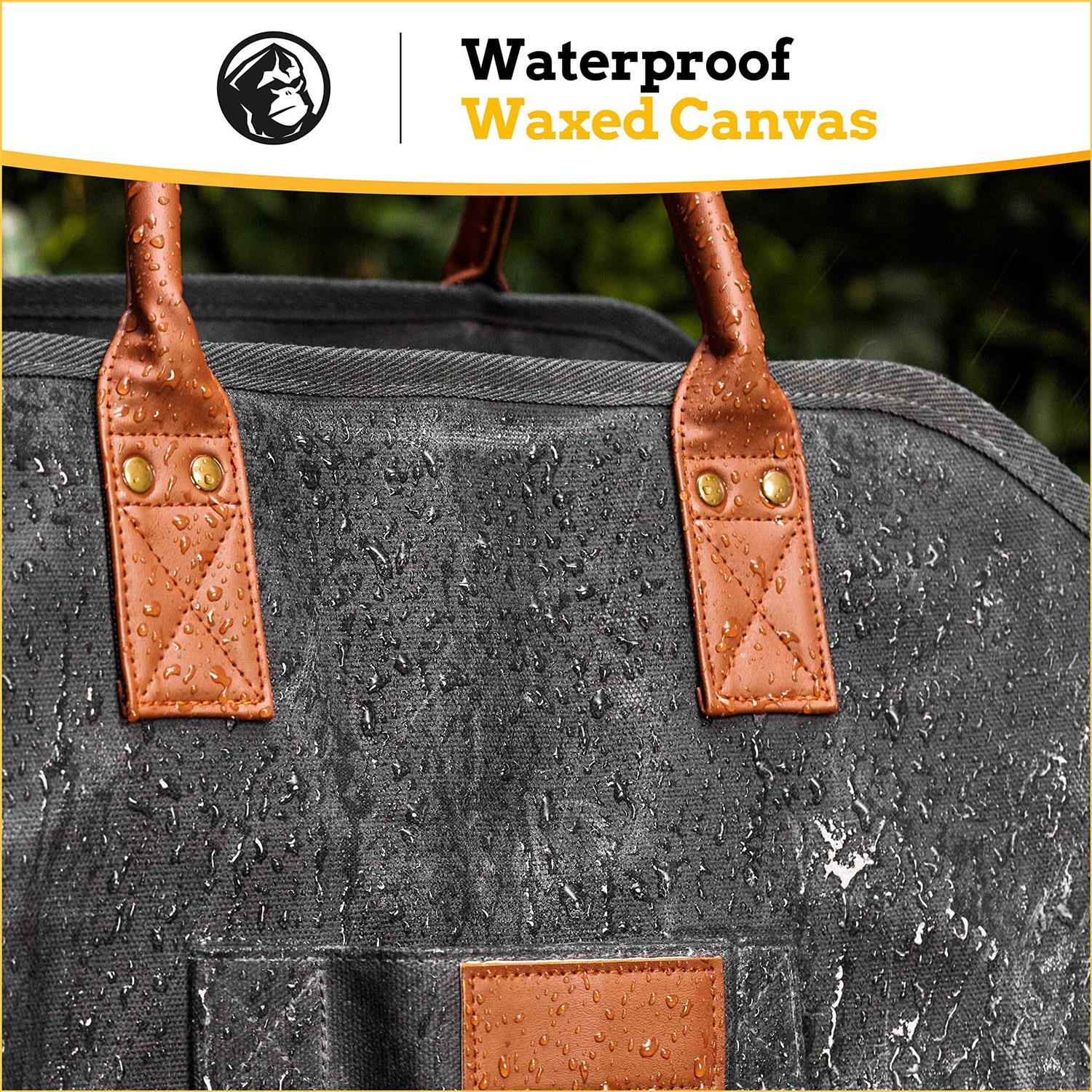 MOUNTAIN GRILLERS Heavy Duty Canvas Firewood Carrier - Image 4