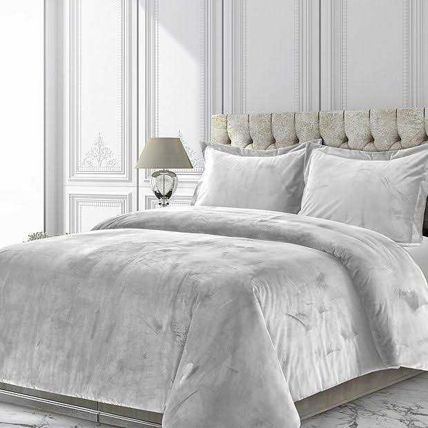 Tribeca Living Venice Velvet Oversized Solid Duvet Set - Image 5
