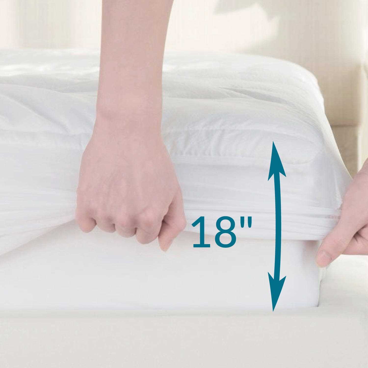 Bedsure Size Mattress Pad Soft Mattress Cover Padded Quilted Fitted Mattress Deep Pocket - Image 5
