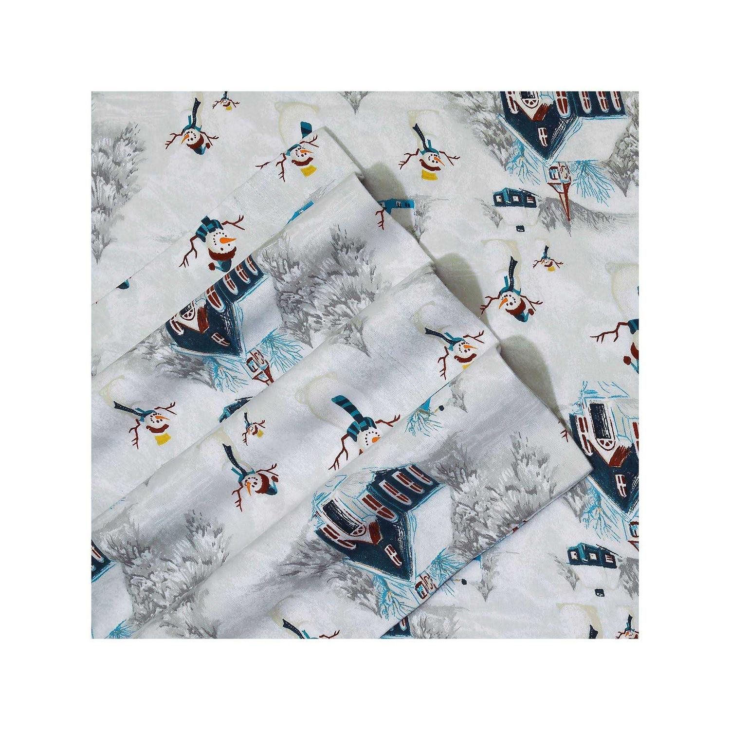 Tribeca Living Printed Flannel Extra Deep Pocket Sheet Set - Image 4