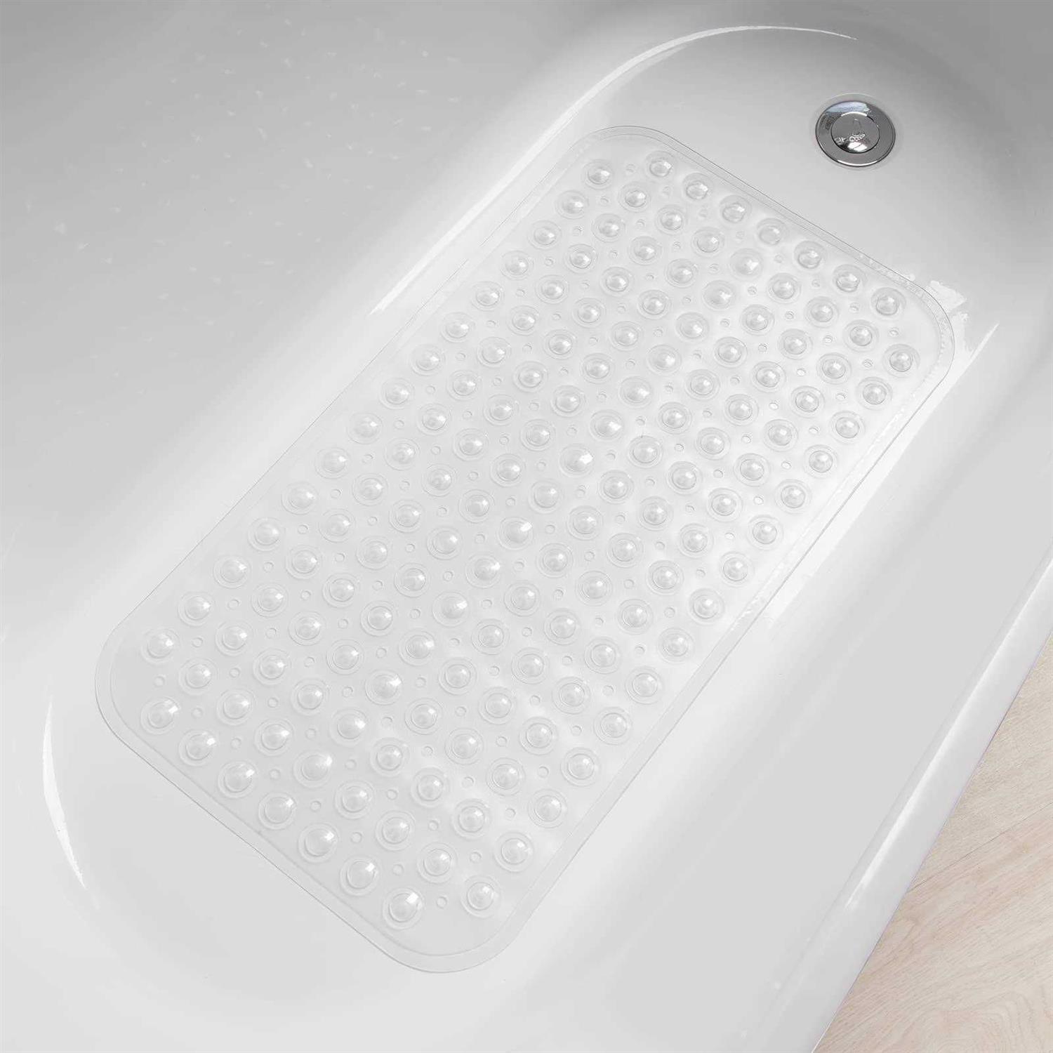 AmazerBath Bath Tub Mat, 40 x 16 Inches Non-Slip Shower Mats with Suction Cups and Drain Holes - Image 3