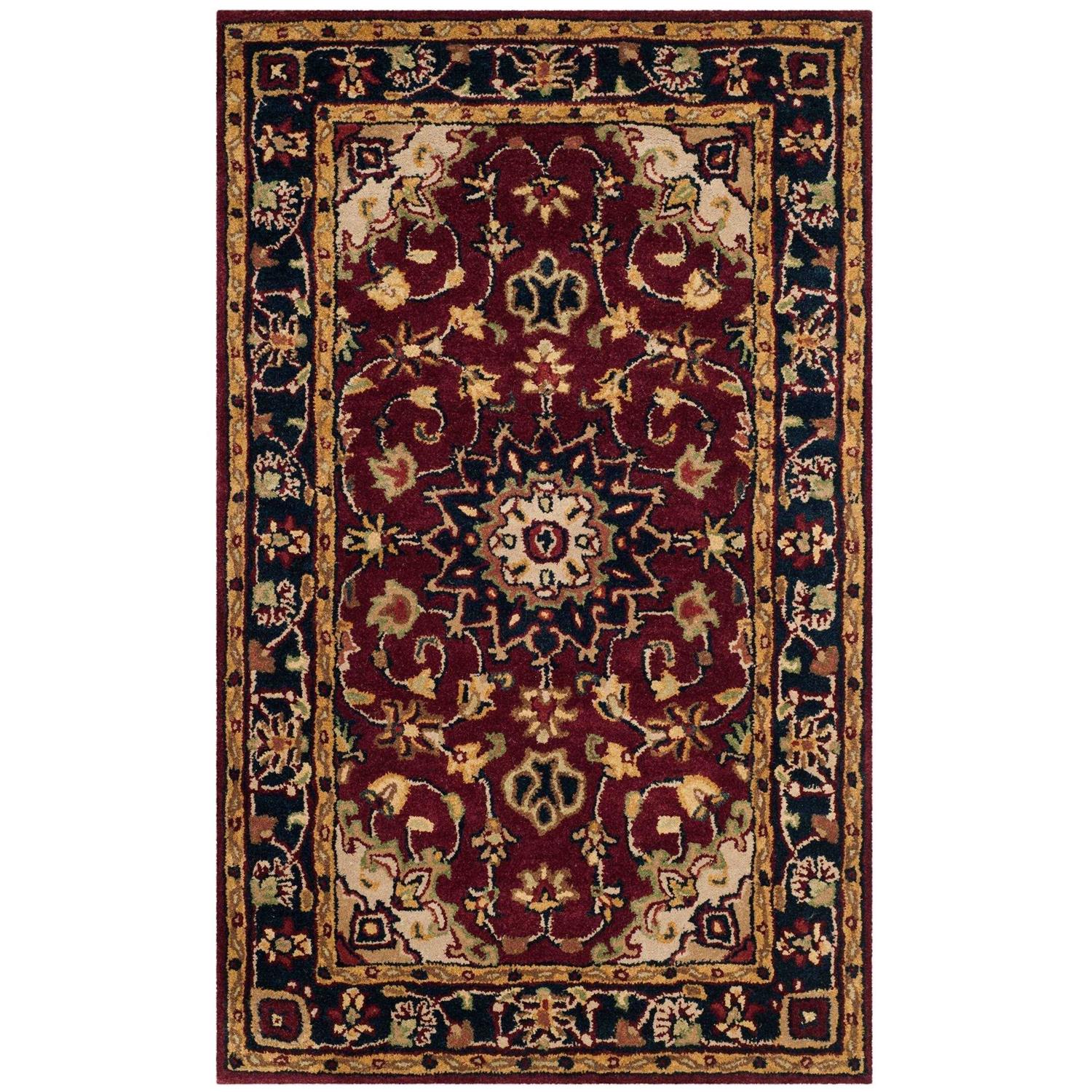 Safavieh Classic Burgundy Navy Rug - Image 4